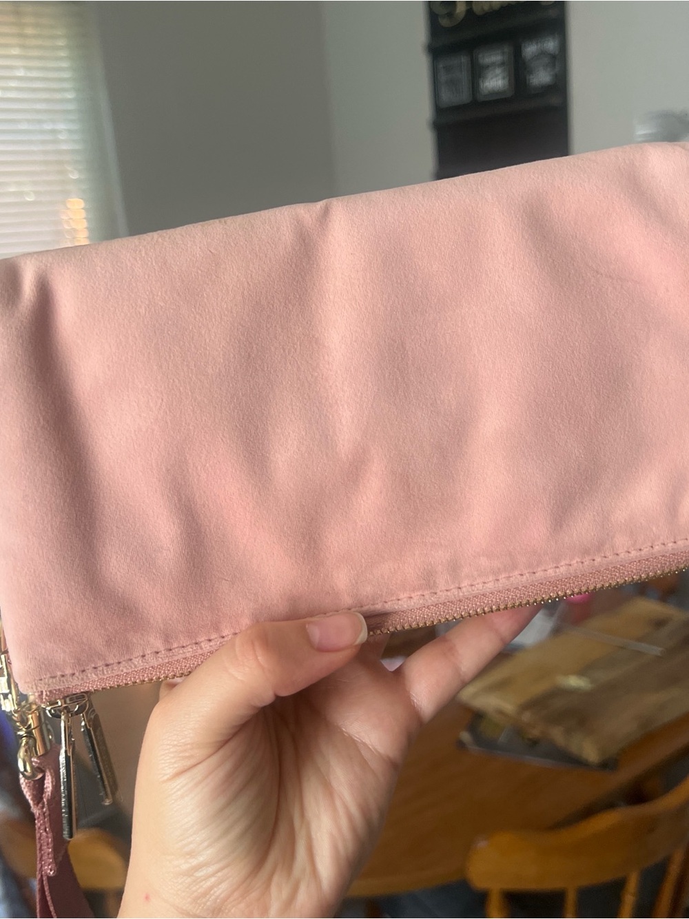 Lululemon Velour Zip Pouch Wristlet Pink - Picture 2 of 4